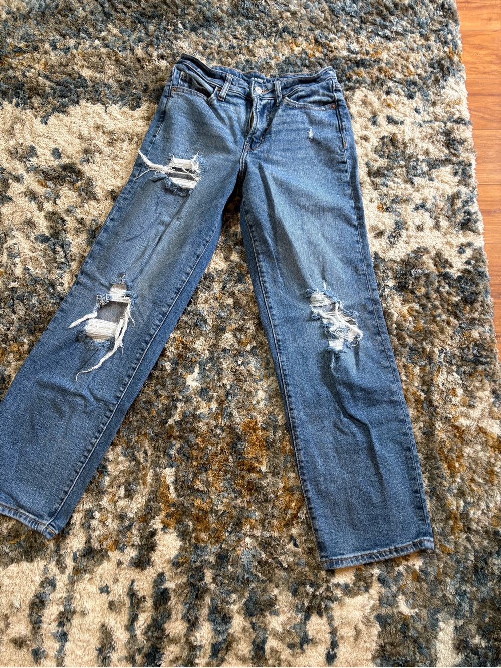 Old Navy Medium Blue High-Rise Relaxed Jeans